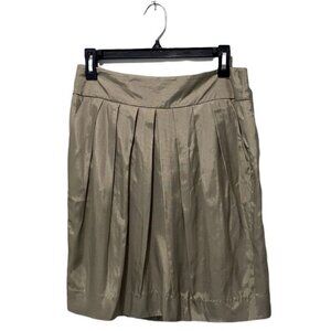 Anthropologie Odille Pleated Mini Skirt Sage Green Size 6